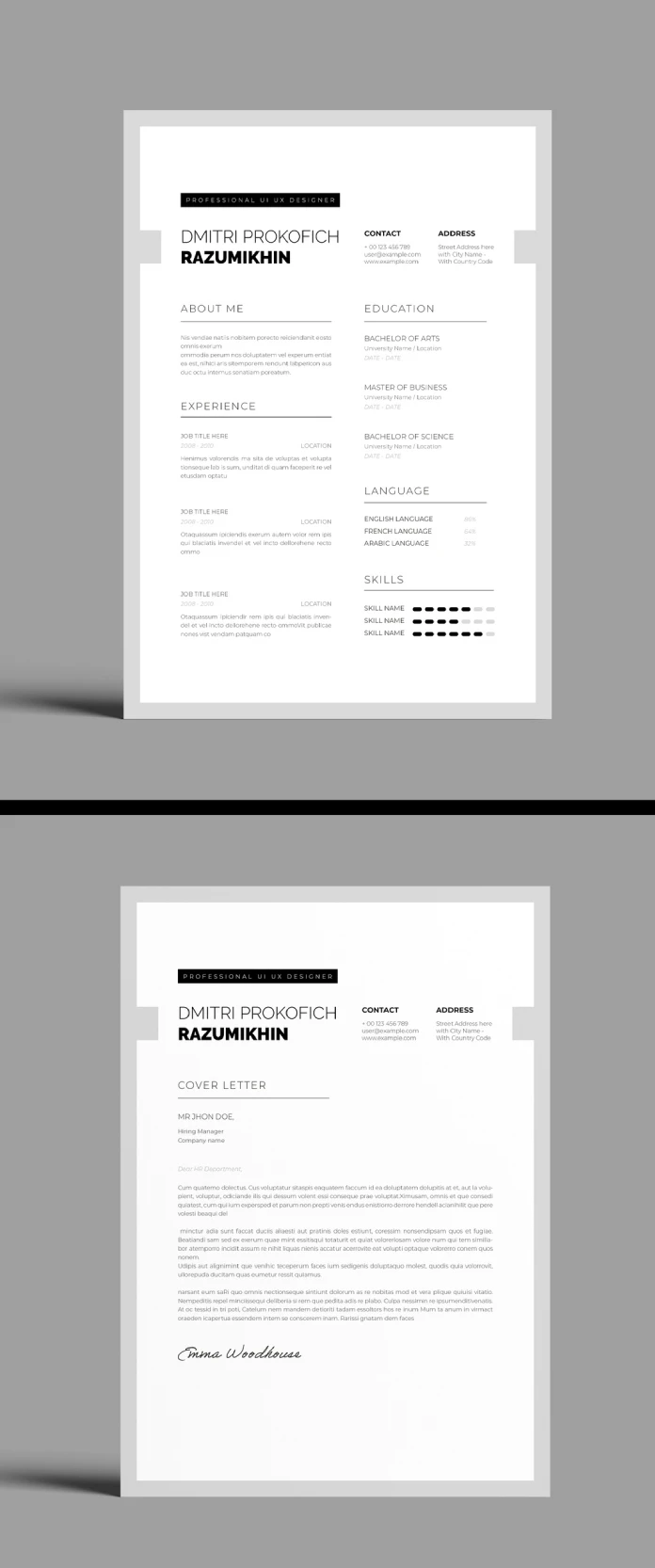 A Professional Resume CV Template for Adobe InDesign by DesignCoach