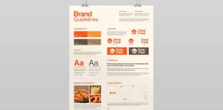 Brand Guidelines Poster Template by BrandPacks for Adobe Illustrator.