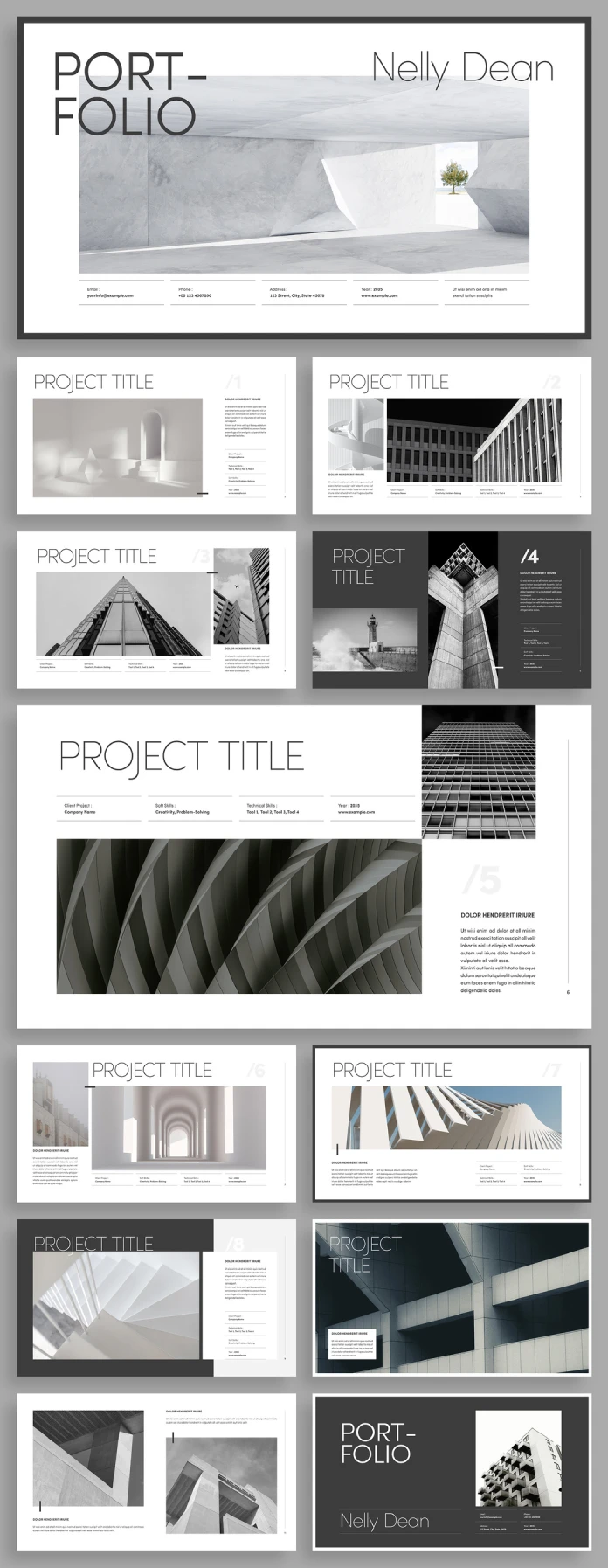 Portfolio Presentation Template by Bourjart for Adobe InDesign