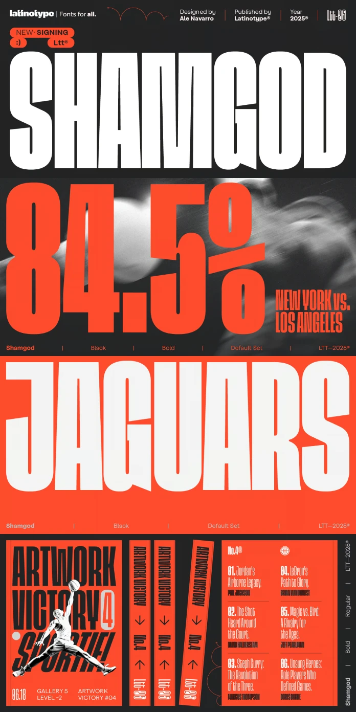 Shamgod Font Family by Latinotype