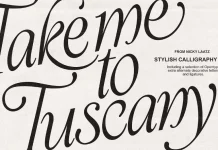 Take Me To Tuscany Font by Nicky Laatz