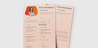 A Creative Resume Layout with Cover Letter by GraphyPix Available as Adobe Illustrator Template