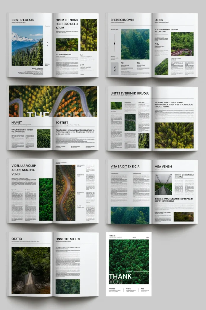 Adobe InDesign Magazine Template by PixWork in A4