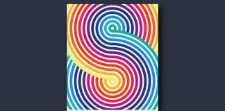 Minimalist Graphic Summer Party Poster Template with Concentric Circles by Jozef Micic for Adobe Illustrator