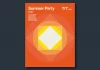 Orange Sun Minimal Summer Party Poster Template by Jozef Micic for Adobe Illustrator