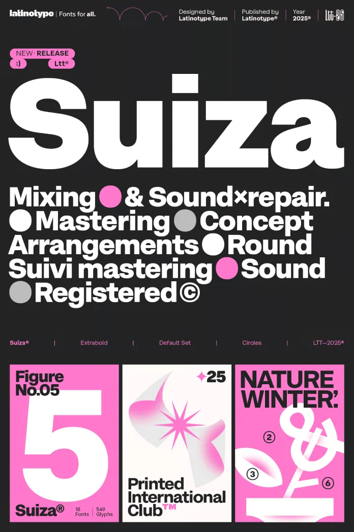 Suiza Font Family by Latinotype