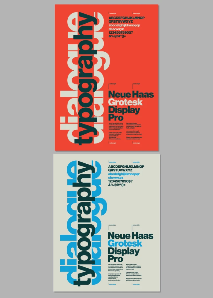 Swiss Graphic Design-inspired Typographic Poster Template by Blackcatstudio for Adobe Illustrator