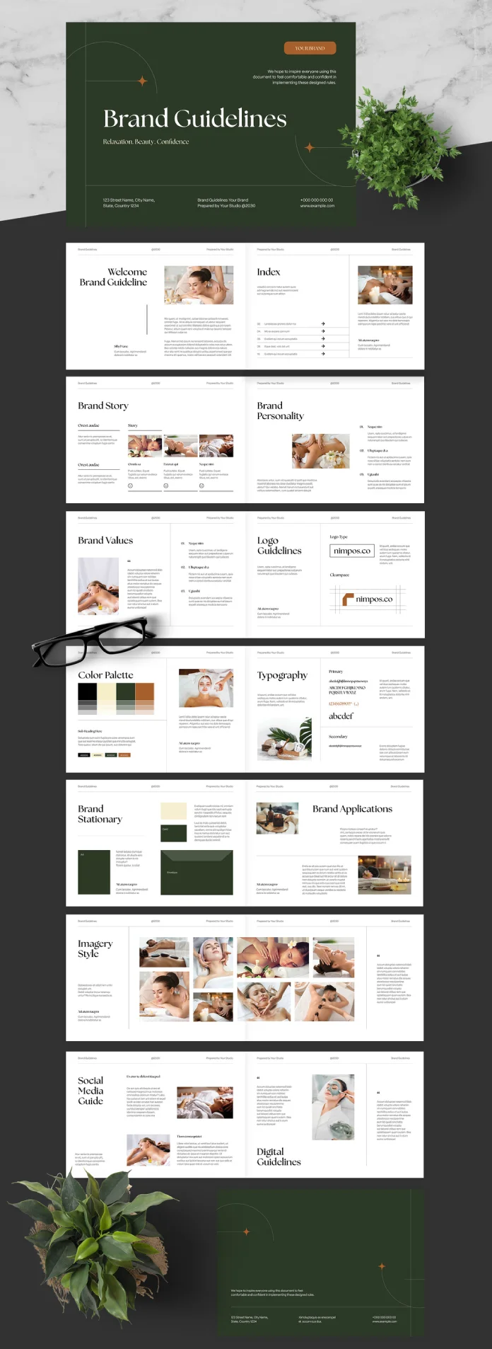 A Brand Guidelines Template in A4 Landscape Format by afahmy for Adobe InDesign