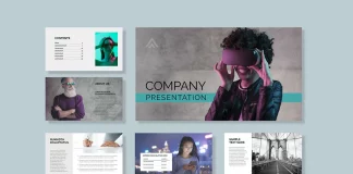A Fully Customizable Company Presentation Template with Infographics for Adobe InDesign.