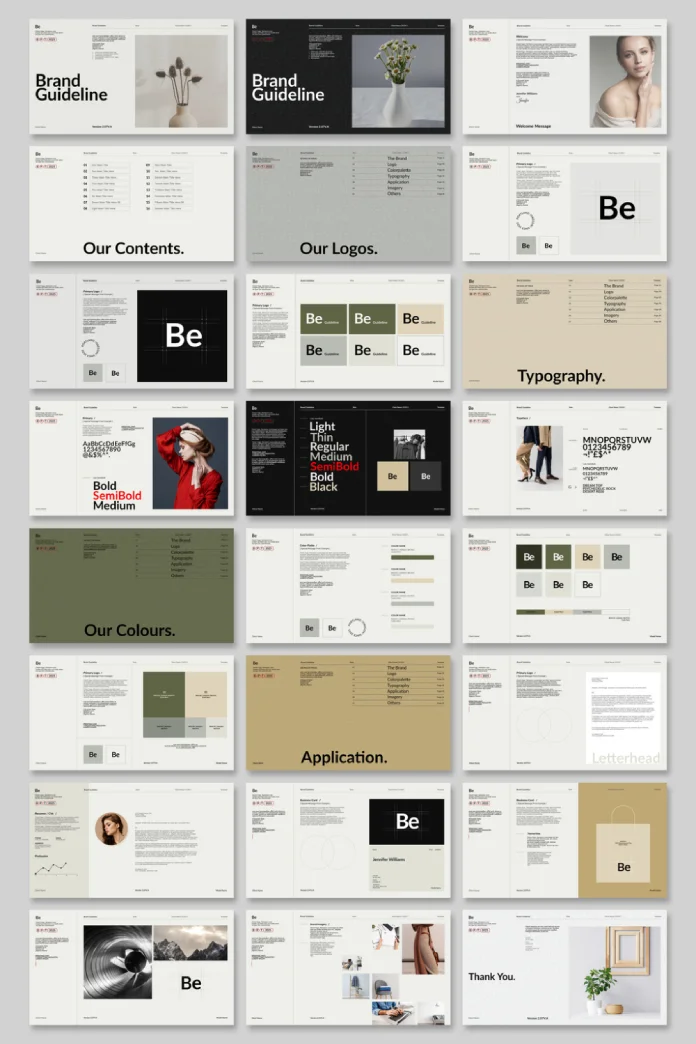Adobe InDesign Brand Guidelines Presentation Template by GraphicArtist