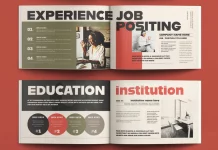 Bold, Modern InDesign CV Resume Brochure Template by E-Type