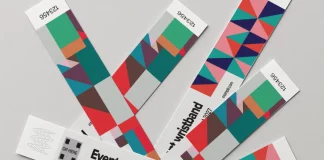 Event Ticket Wristband Design Template with Graphic Layout by GrafVishenka