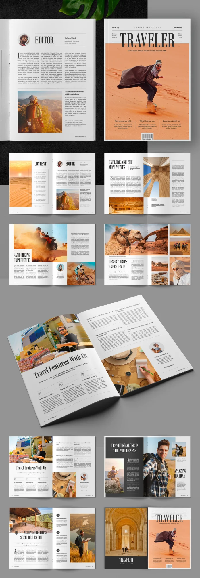 Fully Customizable InDesign Travel Magazine Layout by Bourjart