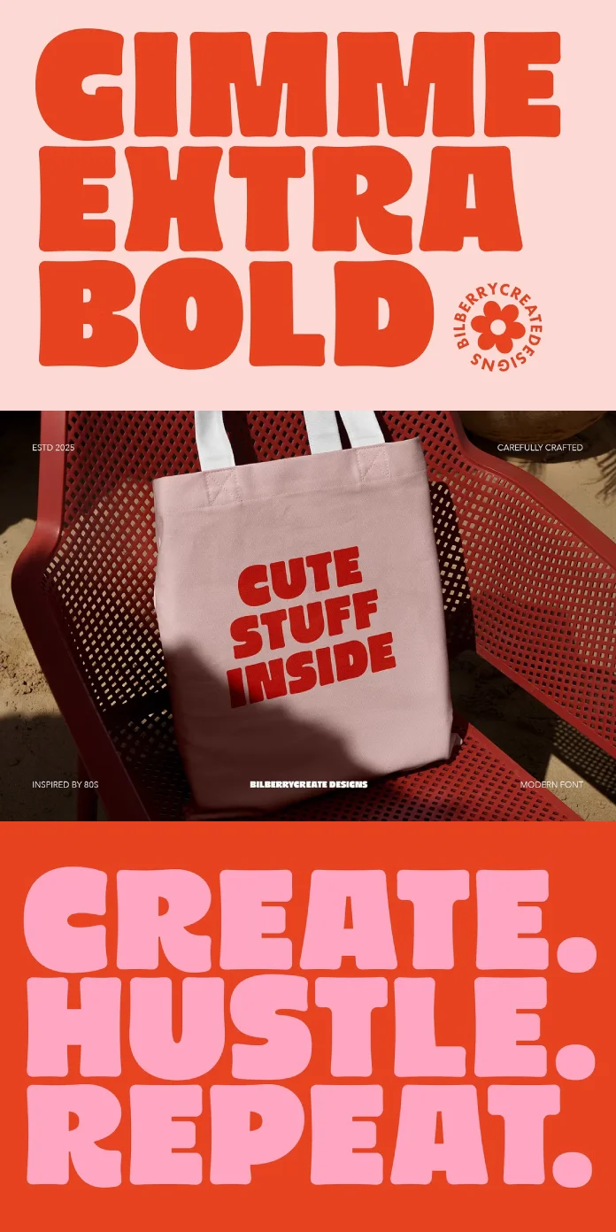 Gimme Extra Bold Sans Serif Font by BilberryCreates