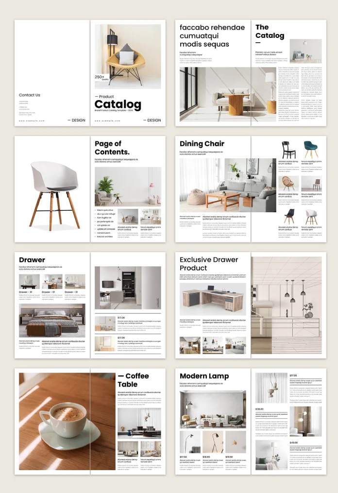 A Professional Adobe InDesign Product Catalog Template in US Letter and A4 by E-Type.
