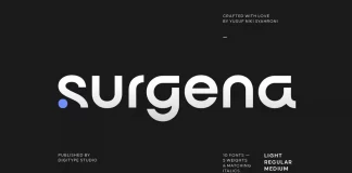 Surgena Font Family by Digitype Studio