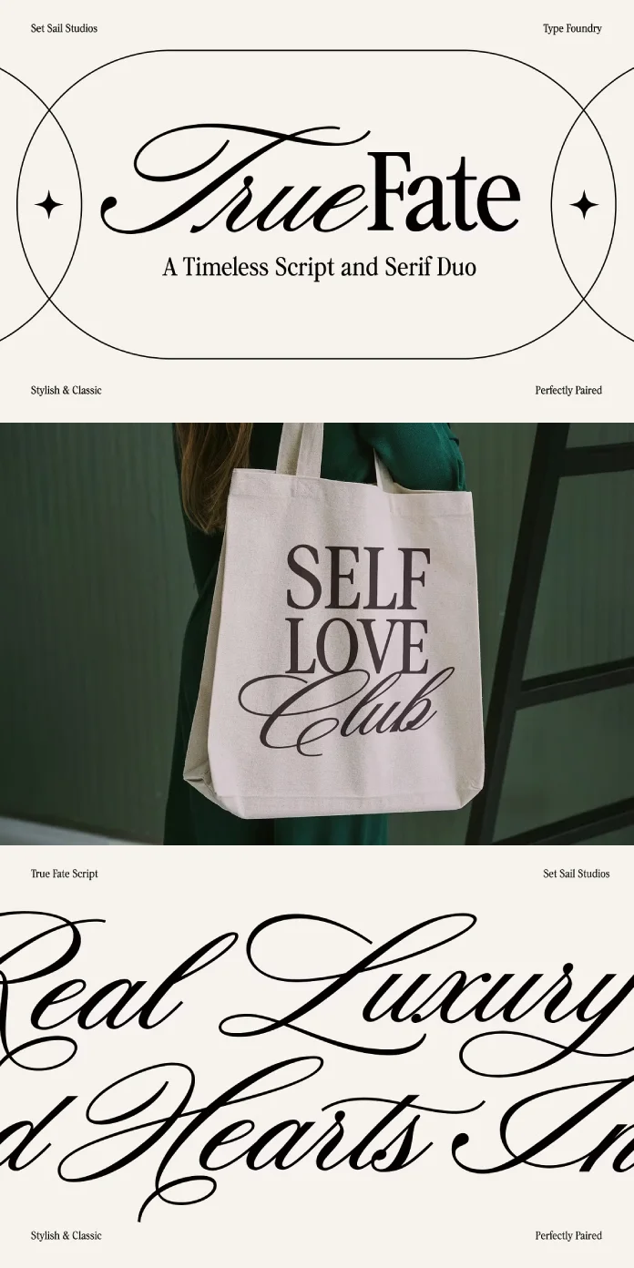 True Fate Script & Serif Font Duo by Sam Parrett