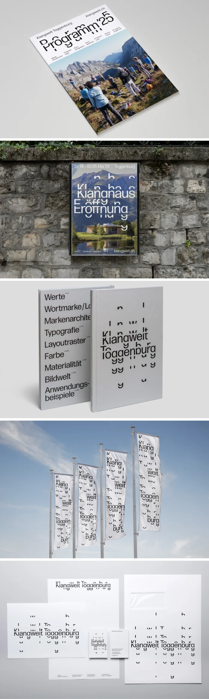 Typography in resonance: Identity design by studio marcus kraft for Klangwelt (Sound world)