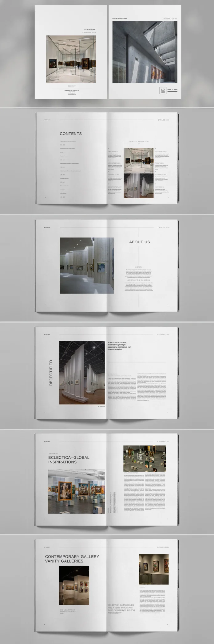Art Studio Catalog Brochure Layout by Refresh Available as Customizable Adobe InDesign Template
