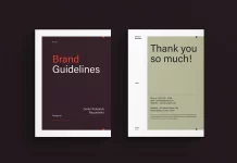 Customizable Adobe InDesign Brand Identity Guidelines Layout by E-Type in US Letter and A4
