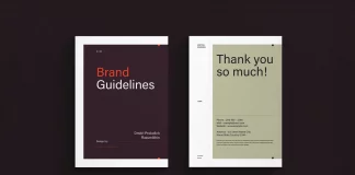 Customizable Adobe InDesign Brand Identity Guidelines Layout by E-Type in US Letter and A4