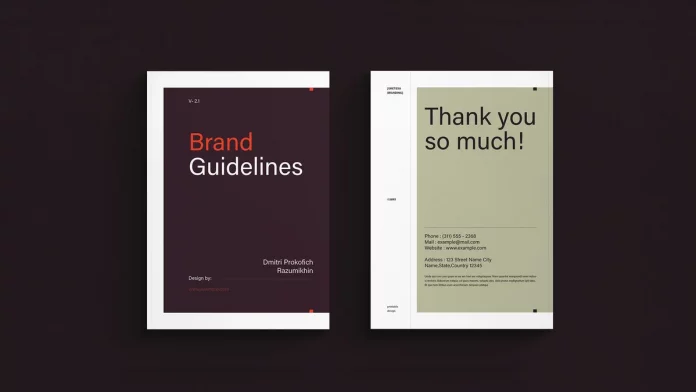 Customizable Adobe InDesign Brand Identity Guidelines Layout by E-Type in US Letter and A4