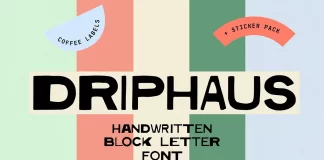 DRIPHAUS Typeface + Label Kit by Aja M Johnson (designartboard)