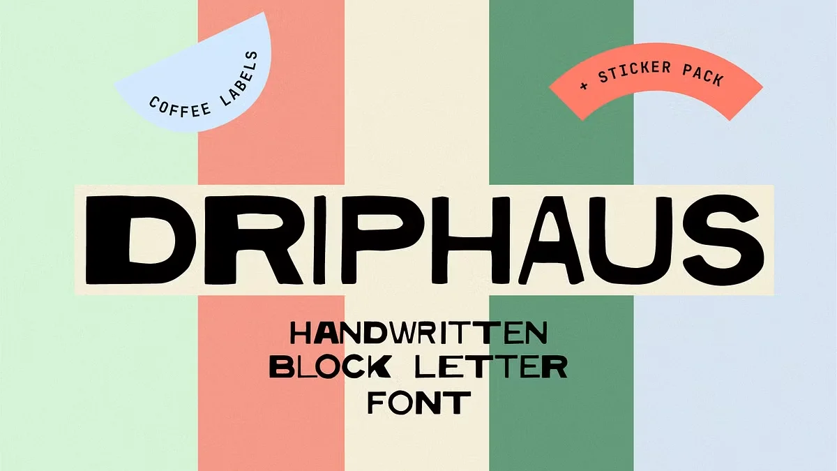 DRIPHAUS Typeface + Label Kit by Aja M Johnson (designartboard) DRIPHAUS Typeface + Label Kit by Aja M Johnson (designartboard)
