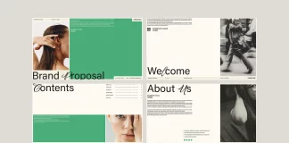 Minimalist Brand Proposal Presentation Layout by RedGiant for Adobe InDesign