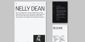This minimalist utilitarian style resume template by Wavebreak Media for Adobe Illustrator includes 3 fully customizable pages in US Letter and A4.