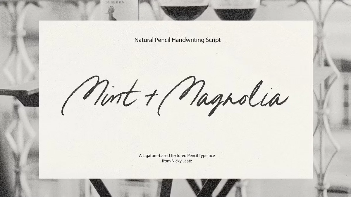 Mint + Magnolia Typeface by Nicky Laatz Mint + Magnolia Typeface by Nicky Laatz