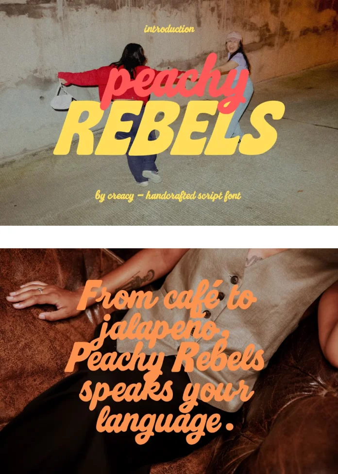 Peachy Rebels Font by Creacy Studio
