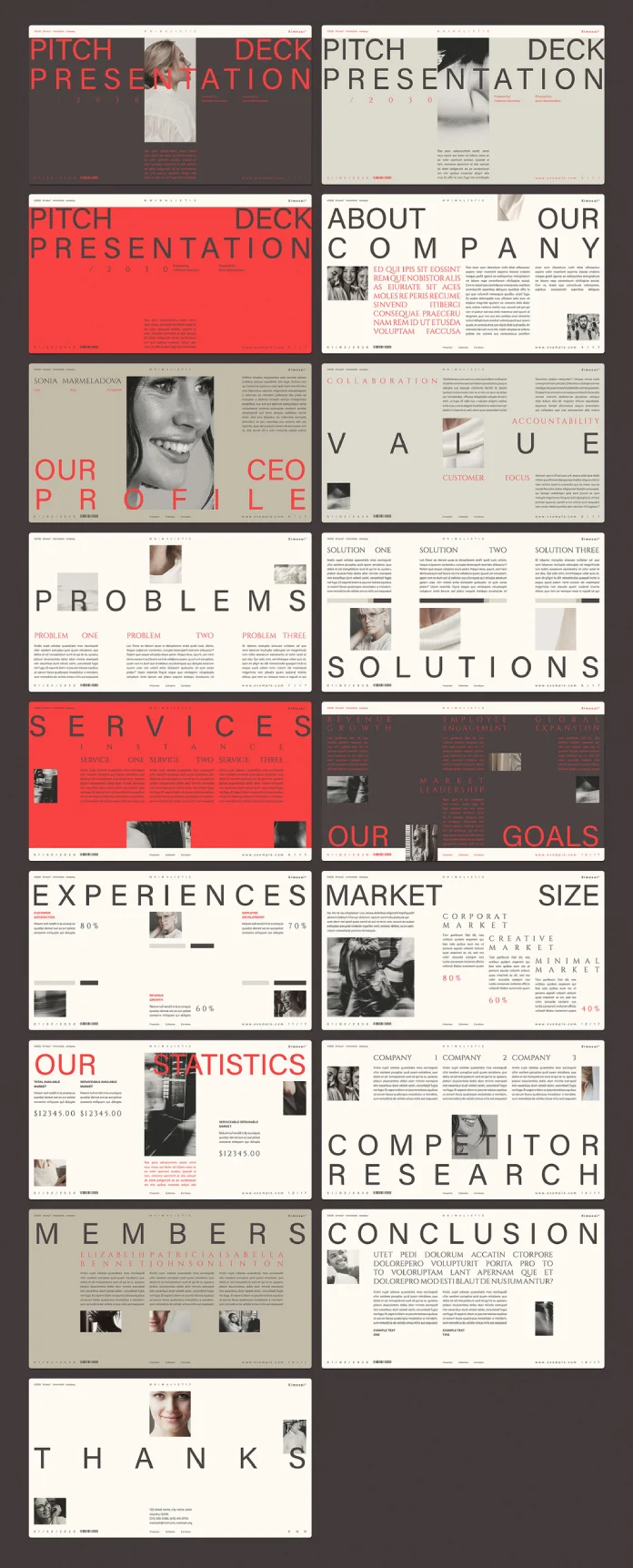 Pitch Deck Adobe InDesign Presentation Template by RedGiant for Business Pitches and Digital Marketing