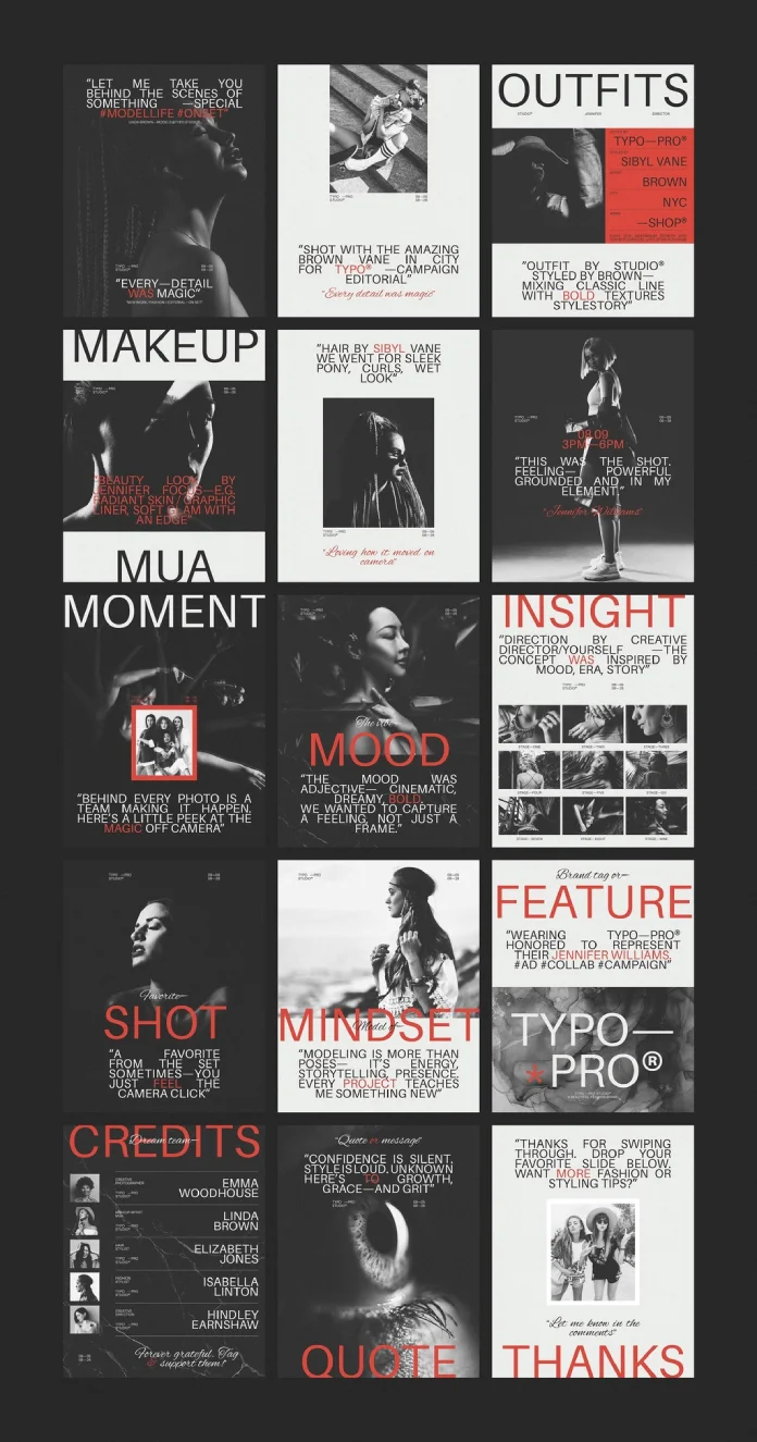 Uniform InDesign Social Media Post Templates by RedGiant in 1080 x 1350 px