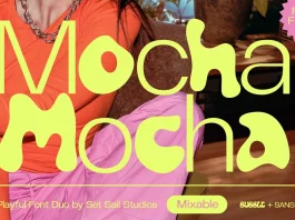 Mocha Bubble + Sans Font Duo by Sam Parrett of Set Sail Studios