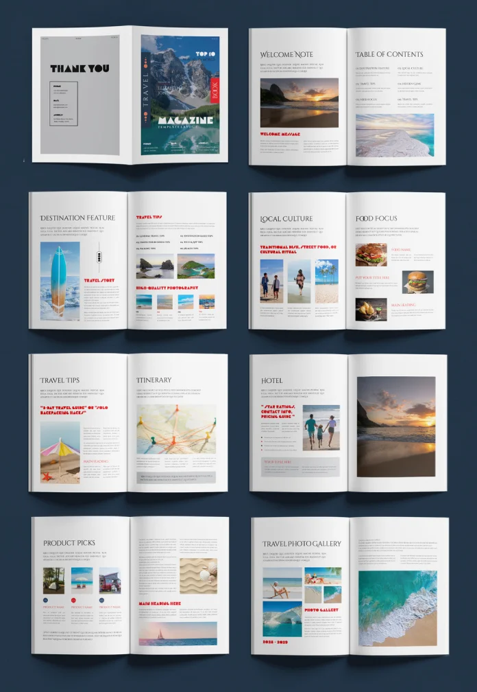 Modern Travel Magazine Design Template by DesignCoach for Adobe InDesign