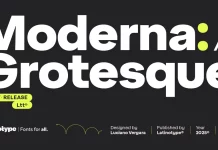 Moderna Grotesque Font Family by Latinotype