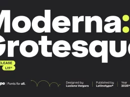 Moderna Grotesque Font Family by Latinotype