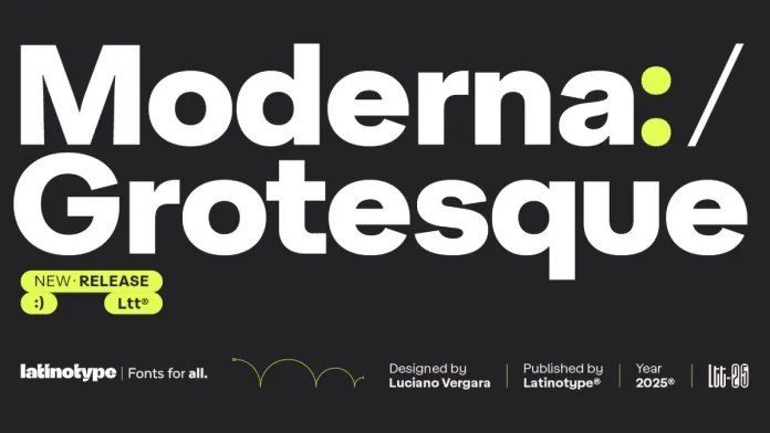 Moderna Grotesque Font Family by Latinotype