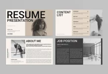 Resume (CV) Presentation Template by E-Type for Adobe InDesign