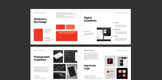 Adobe InDesign Brand Guidelines Template in A4 Landscape Layout by afahmy