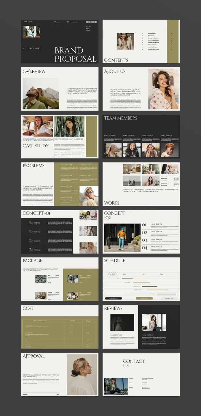 Adobe InDesign Brand Proposal Presentation Template by E-Type