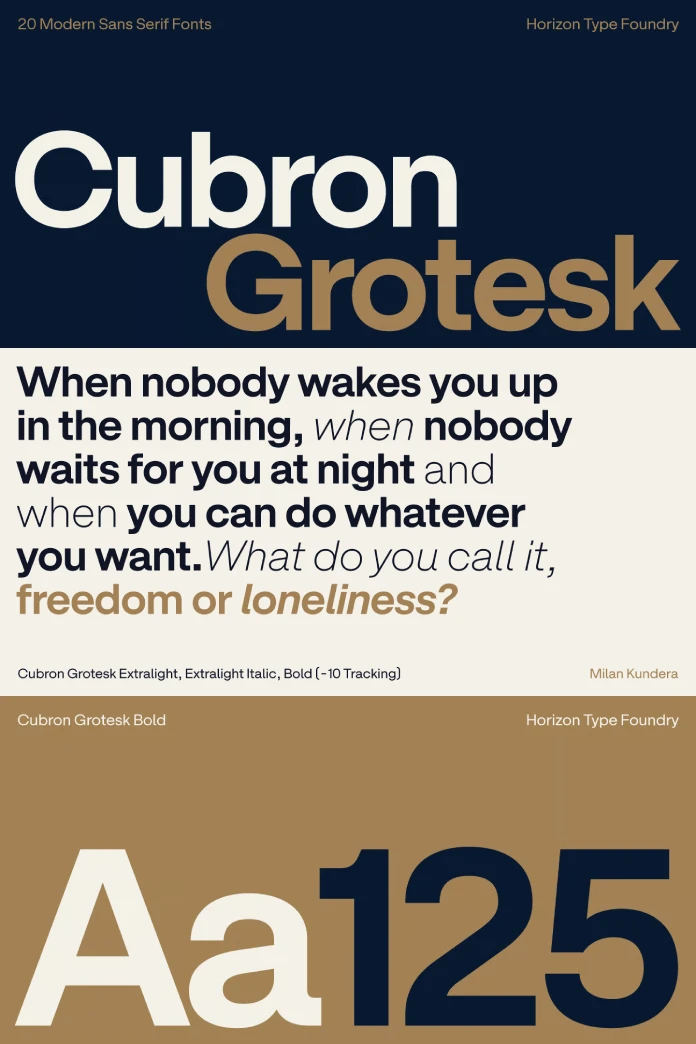 Cubron Grotesk Font Family by Horizon Type