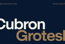 Cubron Grotesk Font Family by Horizon Type
