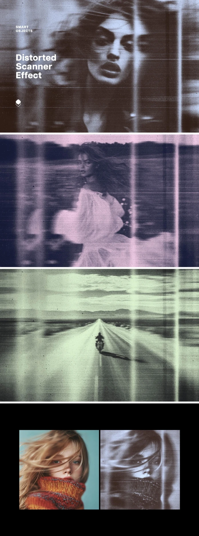 Distorted Scanner Photo Effect Mockup by Pixelbuddha Studio for Adobe Photoshop