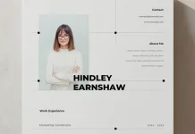 Minimalist and Elegant Resume Template for Adobe Illustrator in US Letter and A4