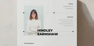 Minimalist and Elegant Resume Template for Adobe Illustrator in US Letter and A4