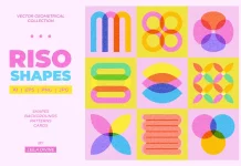 RISO Shapes: Geometric Vector Graphics Collection by Leila Divine