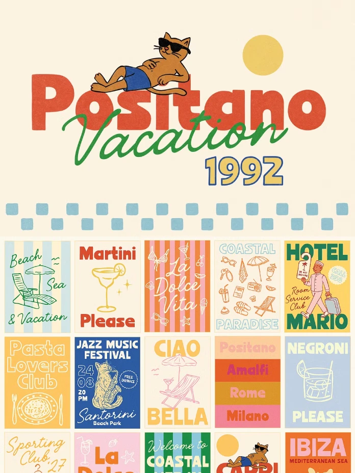 Vacances Poster Club — Handwritten Vintage Font for Posters by Ayya Studio