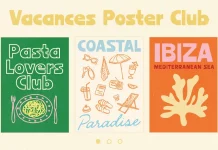 Vacances Poster Club — Handwritten Vintage Font for Posters by Ayya Studio